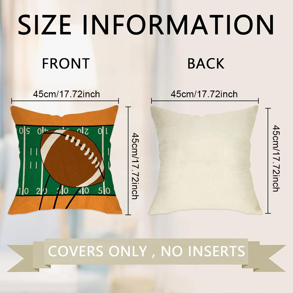 4 Fall Football Pillow Covers