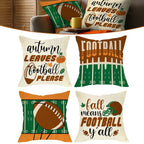 4 Fall Football Pillow Covers